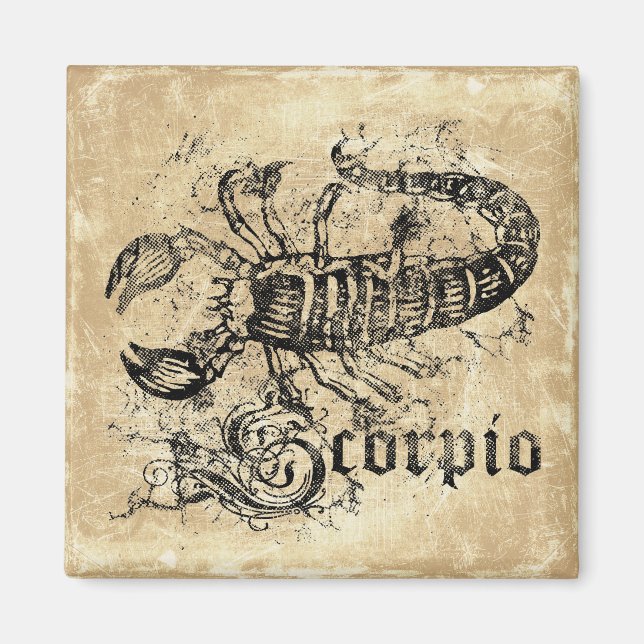 Imã Imagem de Escorpião Zodiac (Frente)