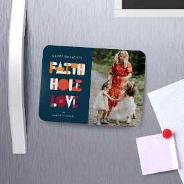 Ímã Imagem de Faith Hope Photo Holiday do Script Moder