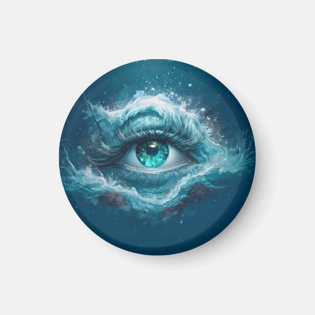 Imã Imagem de Fantasia - Olhos Azuis Antigos (Frente)