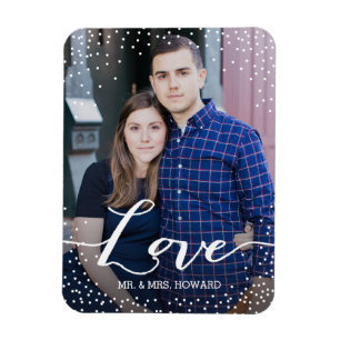 Ímã Imagem de Foto de Casamento de Amor Personalizado