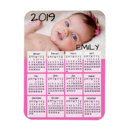 Ímã Imagem de Foto do Calendário 2019