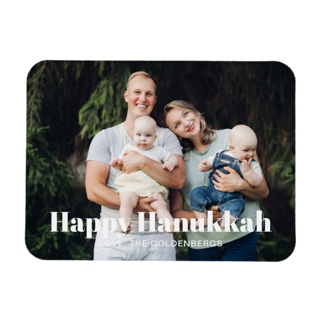 Ímã Imagem de foto moderna personalizada com texto Han (Horizontal)