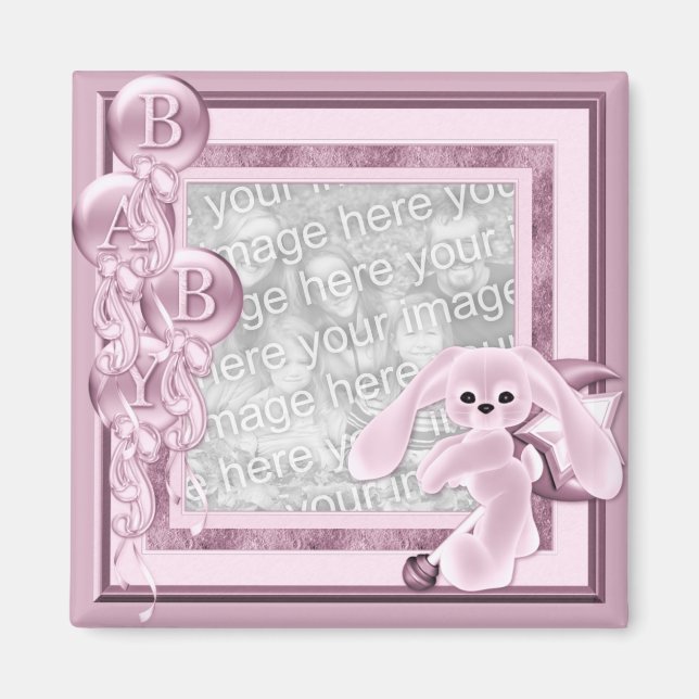 Imã Imagem de Foto Personalizada de Baby Girl KRW (Frente)