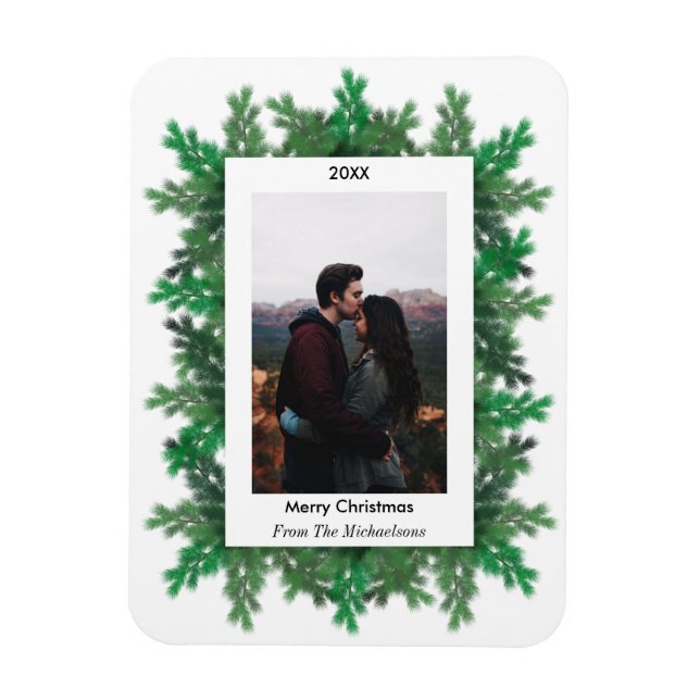 Ímã Imagem de Fotografia de Ramais da Árvore de Natal (Vertical)