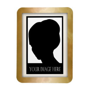 Ímã Imagem de Fotos Dourada e Rosa Marble