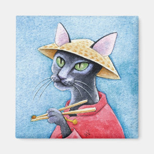 Imã Imagem de gato oriental negro