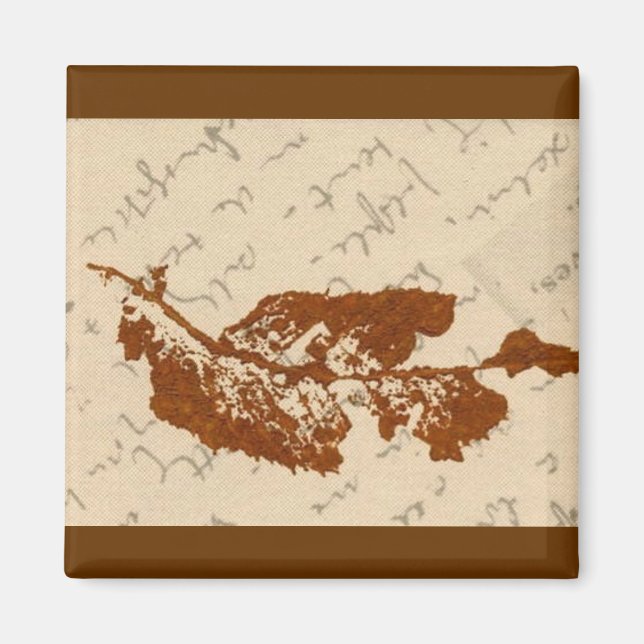 Imã Imagem de Impressão de Folha Natureza (Frente)