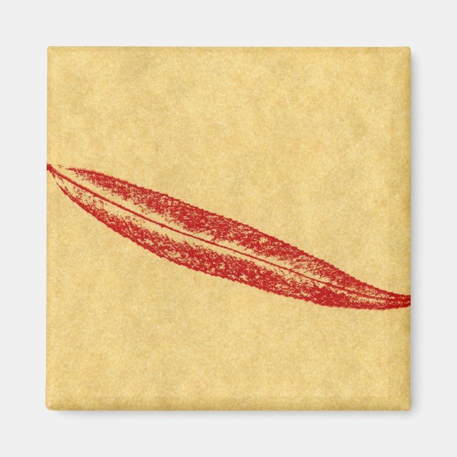 Imã Imagem de Impressão de Folha Natureza (Frente)