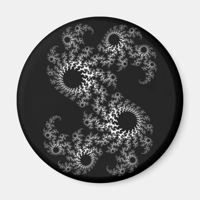 Imã Imagem de Julia 324048 Preta e Branca (Frente)