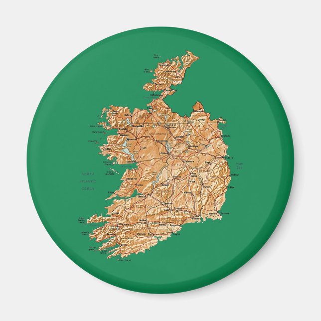 Imã Imagem de Mapa da Irlanda (Frente)