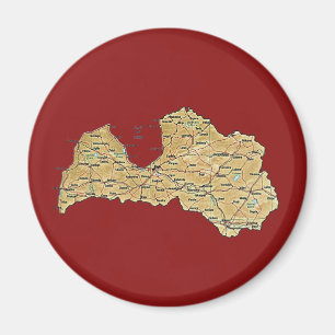 Imã Imagem de Mapa da Letónia