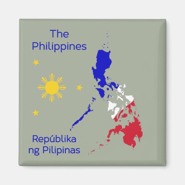 Imã Imagem de Mapa das Filipinas (Frente)
