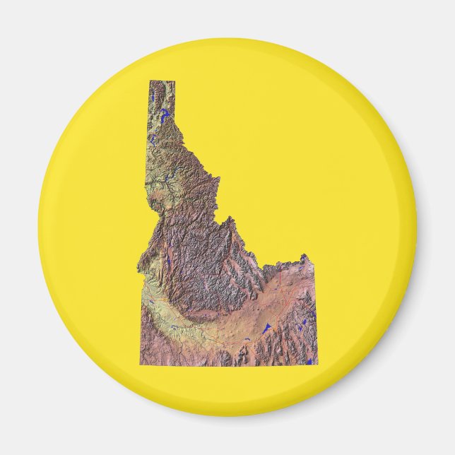 Imã Imagem de Mapa Idaho (Frente)