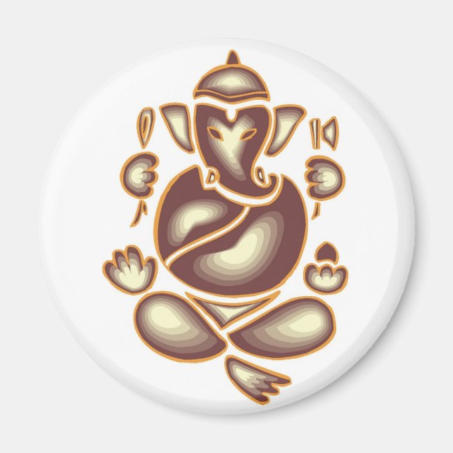 Imã Imagem de Meditação de Elefantes Índia (Frente)