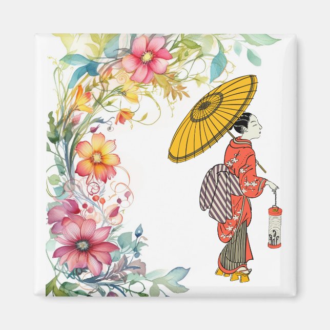 Imã Imagem de Mulher Asiática (Frente)