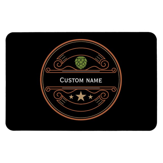 Ímã Imagem de Nome Personalizado (Horizontal)