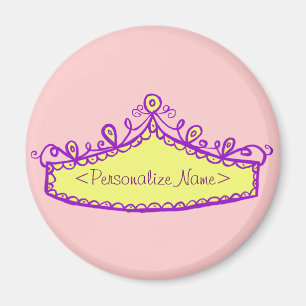 Imã Imagem de Nome Personalizado da Princesa Tiara Ama