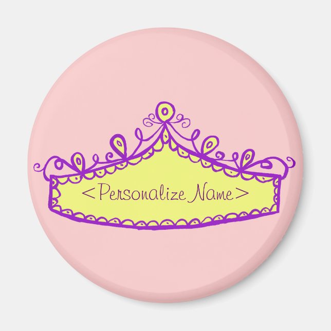 Imã Imagem de Nome Personalizado da Princesa Tiara Ama (Frente)