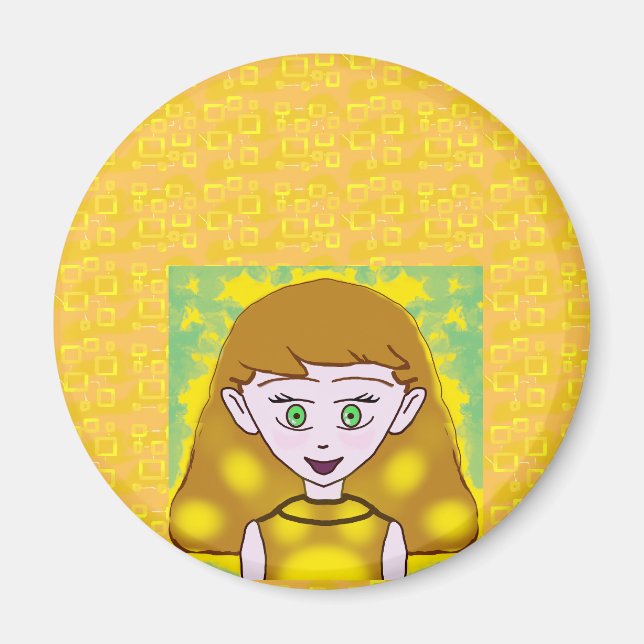 Imã Imagem de Personalidade Magnética de Popcorn Anime (Frente)