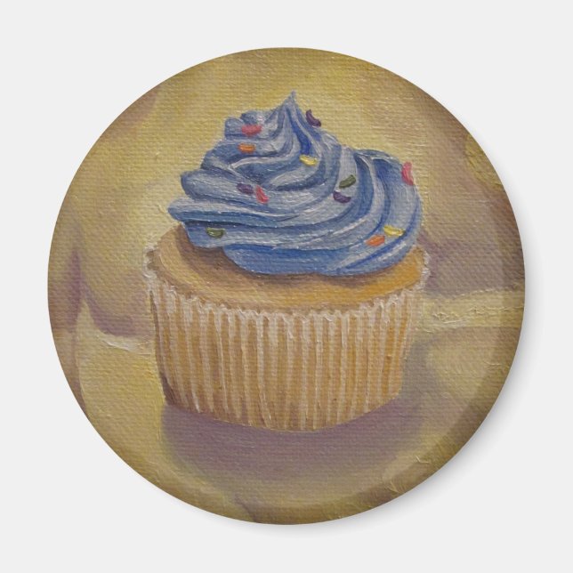 Imã Imagem de pintura cupcake (Frente)