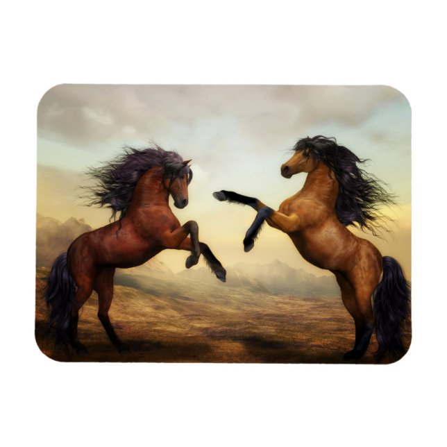 Ímã Imagem de Pintura de Estalhões Dueling (Horizontal)