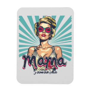 Ímã Imagem de Pop de Arte (7) da Mamãe Retro Personali