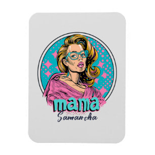 Ímã Imagem de Pop de Arte (8) da Mãe Retro Personaliza