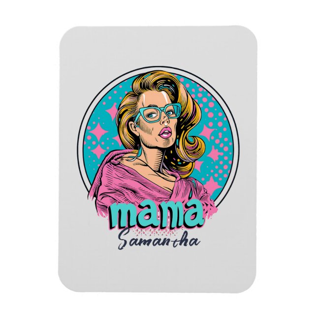 Ímã Imagem de Pop de Arte (8) da Mãe Retro Personaliza (Vertical)