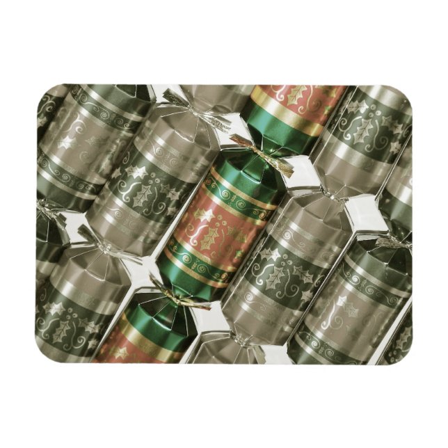 Ímã Imagem de poppers de natal com glitas (Horizontal)