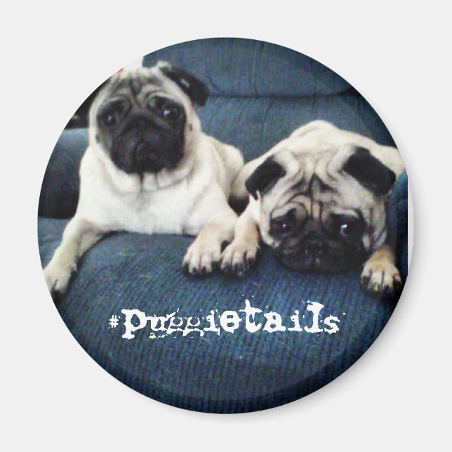 Imã Imagem de #puggietails (Frente)