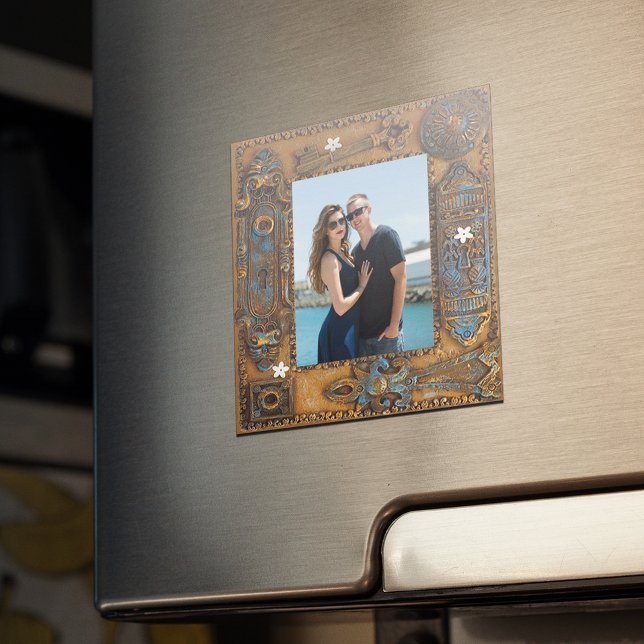 Imã Imagem de Quadro de Chave de Esqueleto Antiquado d (Custom Photo Antique Skeleton Key Frame Image magnet )