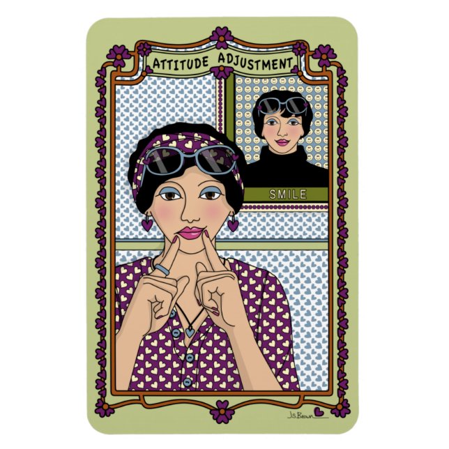 Ímã Imagem de Refrigerador de Ajuste de Atitude_A_4x6 (Vertical)