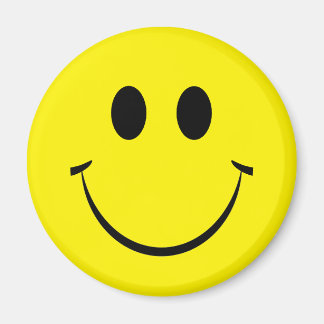 Imã Imagem de Rosto Feliz Amarelo