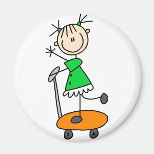 Imã Imagem de Skating Girl Stick