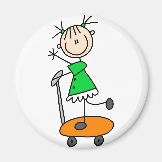 Imã Imagem de Skating Girl Stick (Frente)