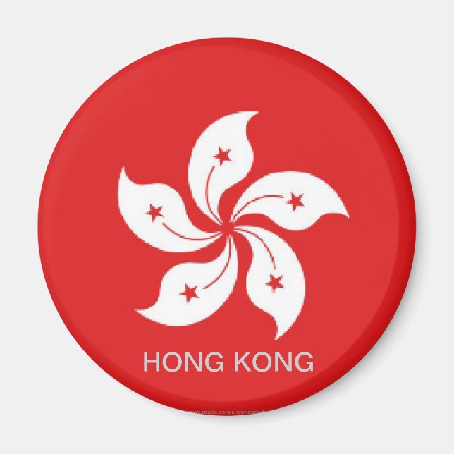 Imã Imagem de souvenir da bandeira de Hong Kong (Frente)