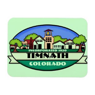 Ímã Imagem de souvenir de pequena cidade do Timnath Co