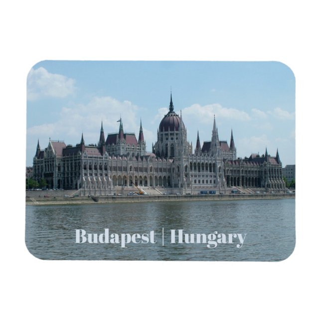 Ímã Imagem de texto personalizado de Budapeste 3 (Horizontal)