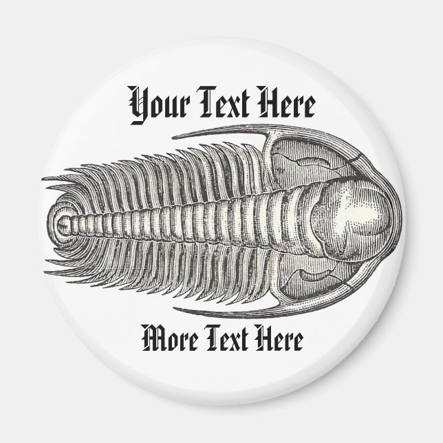 Imã Imagem de Trilobite Vintage (Frente)