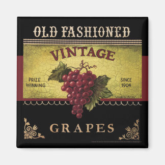 Imã Imagem de Vintage de Uvas Moídas Antigas