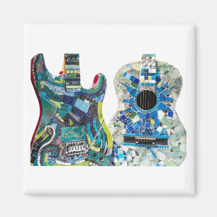 Imã Imagem de violão mosaico - Excelente para salvar 