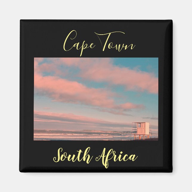 Imã Imagem de Vista Sunset para o Oceano Cidade do Cab (Frente)