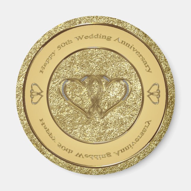 Imã Imagem do 50º Aniversário de Casamento (Frente)