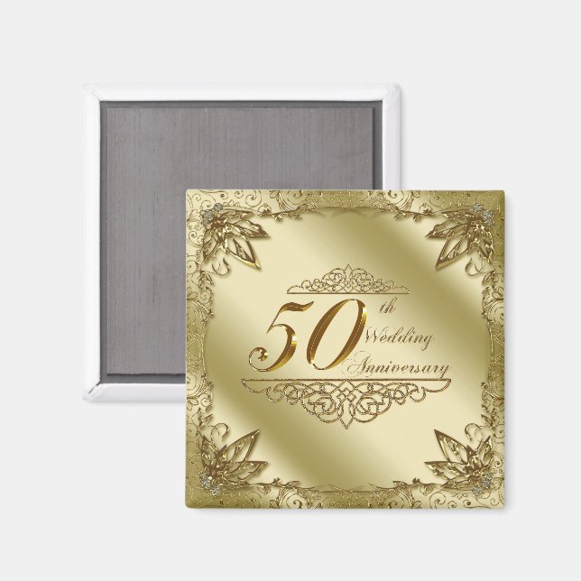 Imã Imagem do 50º Aniversário de Casamento (Front/Back)