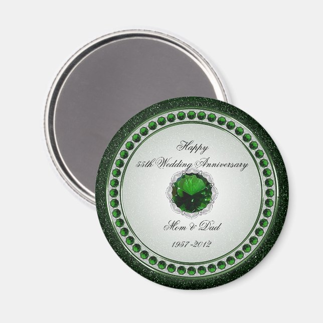 Imã Imagem do 55.o aniversário de casamento (Front/Back)
