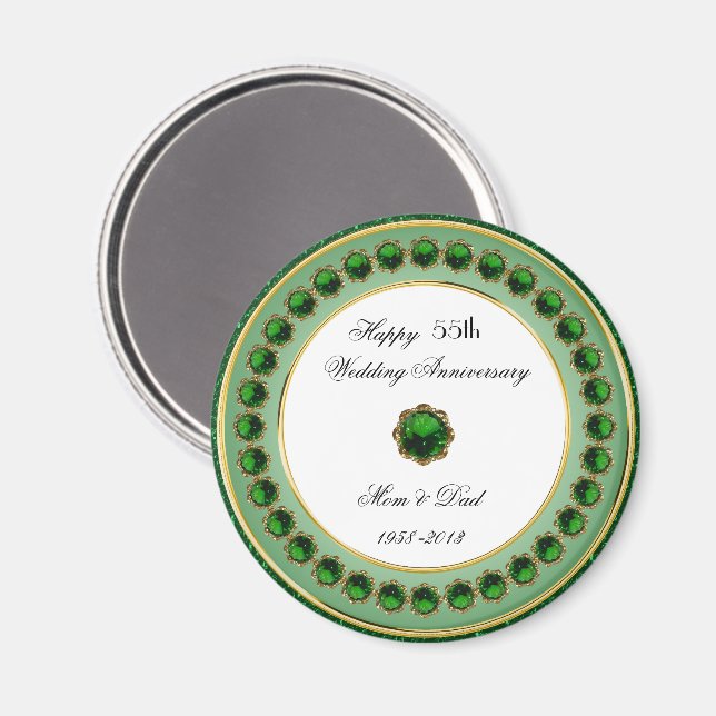 Imã Imagem do 55.o aniversário de casamento (Front/Back)