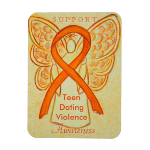Ímã Imagem do Anjo de Sensibilização para a Violênc
