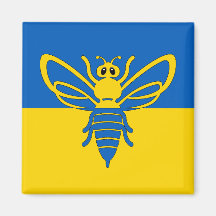 Imagem do Biene vor der ukrainischen Flagge