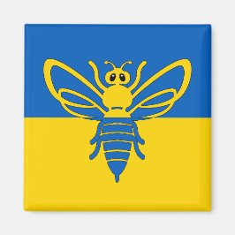 Imã Imagem do Biene vor der ukrainischen Flagge