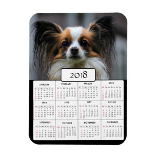 Ímã Imagem do Calendário de 2018 do Dog Personalizado